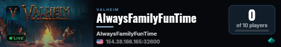 AlwaysFamilyFunTime live status badge