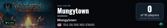 Mungytown live status badge
