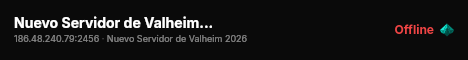 Nuevo Servidor de Valheim 2026 live status badge