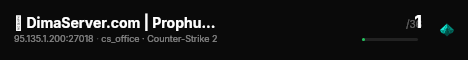 █ DimaServer.com | Prophunt #3 live status badge