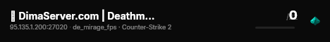 █ DimaServer.com | Deathmatch #3 live status badge