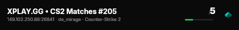 XPLAY.GG • CS2 Matches #205 live status badge
