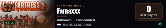 Famaxxx live status badge