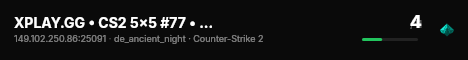 XPLAY.GG • CS2 5x5 #77 • [SG] live status badge