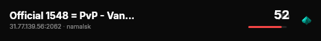 Official 1548 = PvP - Vanilla+ = High FPS live status badge