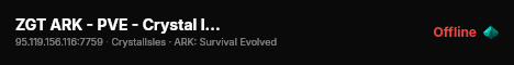 ZGT ARK - PVE - Crystal Isles (EU) - (v361.7) live status badge