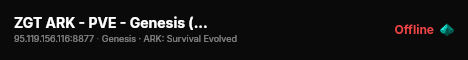 ZGT ARK - PVE - Genesis (EU) - (v361.7) live status badge