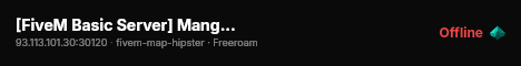 [FiveM Basic Server] Mangos Freeroam live status badge