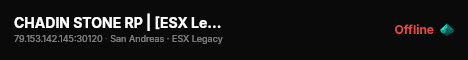 CHADIN STONE RP | [ESX Legacy] live status badge