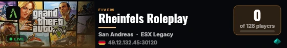 Rheinfels Roleplay live status badge