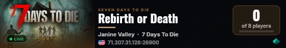 Rebirth or Death live status badge