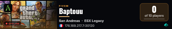Baptouu live status badge