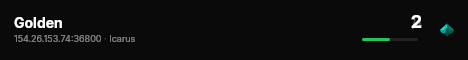 Golden live status badge