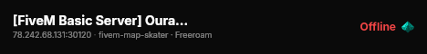 [FiveM Basic Server] Ouragan RP live status badge