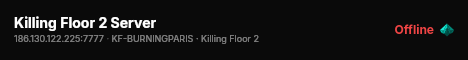 Killing Floor 2 Server live status badge
