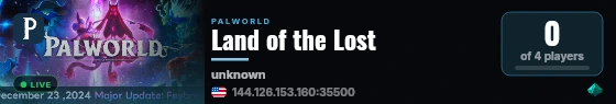 Land of the Lost live status badge