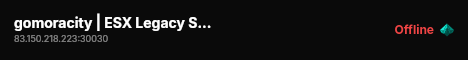 gomoracity | ESX Legacy Server live status badge