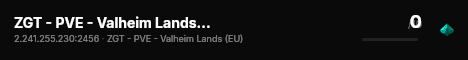 ZGT - PVE - Valheim Lands (EU) live status badge
