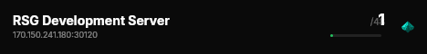 RSG Development Server live status badge