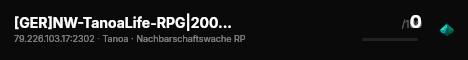 [GER]NW-TanoaLife-RPG|200k$tart|LF:COPS,MEDICS,SUPPORTER live status badge