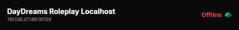 DayDreams Roleplay Localhost live status badge