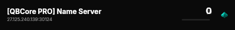 [QBCore PRO] Name Server  live status badge