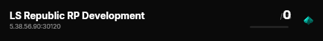 LS Republic RP Development live status badge