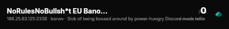 NoRulesNoBullsh*t EU Banov Vanilla+ 1PP discord.gg/nTnyWpt4cq live status badge