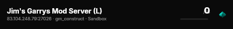 Jim's Garrys Mod Server (L) live status badge