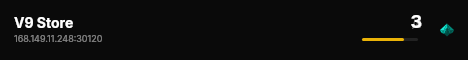 V9 Store live status badge