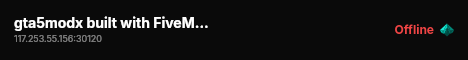 gta5modx built with FiveM Basic Server! live status badge
