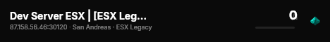 Dev Server ESX | [ESX Legacy] live status badge