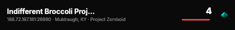 Indifferent Broccoli Project Zomboid Server live status badge