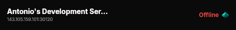 Antonio's Development Server! live status badge