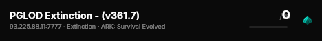 PGLOD Extinction - (v361.7) live status badge