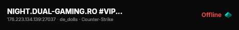NIGHT.DUAL-GAMING.RO #VIP FREE/Revive/Skins/XP RANK# live status badge