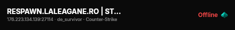 RESPAWN.LALEAGANE.RO | STEAM ONLY live status badge