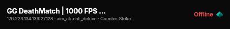 GG DeathMatch | 1000 FPS | FastDL live status badge