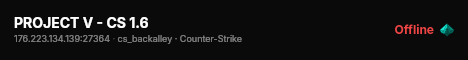 PROJECT V - CS 1.6 live status badge