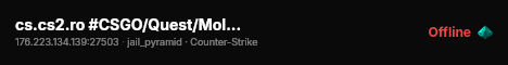 cs.cs2.ro #CSGO/Quest/Molotov/Gloves live status badge