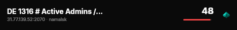 DE 1316 # Active Admins / DayZ # PvP live status badge