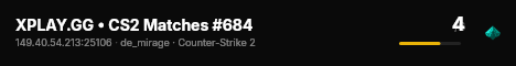 XPLAY.GG • CS2 Matches #684 live status badge