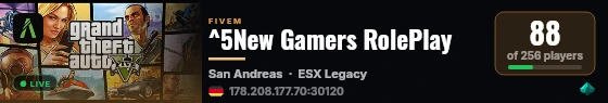 ^5New Gamers RolePlay live status badge