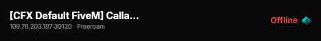 [CFX Default FiveM] Callace's Server live status badge
