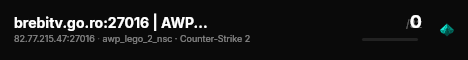 brebitv.go.ro:27016 | AWP Only | Free Skins live status badge