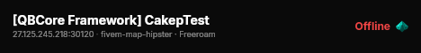 [QBCore Framework] CakepTest live status badge