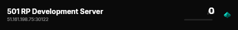 501 RP Development Server live status badge
