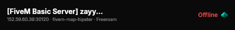[FiveM Basic Server] zayyyyyyddddddd-me live status badge