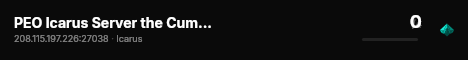 PEO Icarus Server the Cumback live status badge