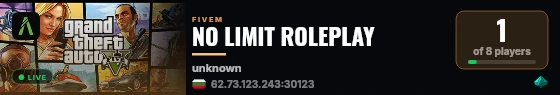 NO LIMIT ROLEPLAY live status badge